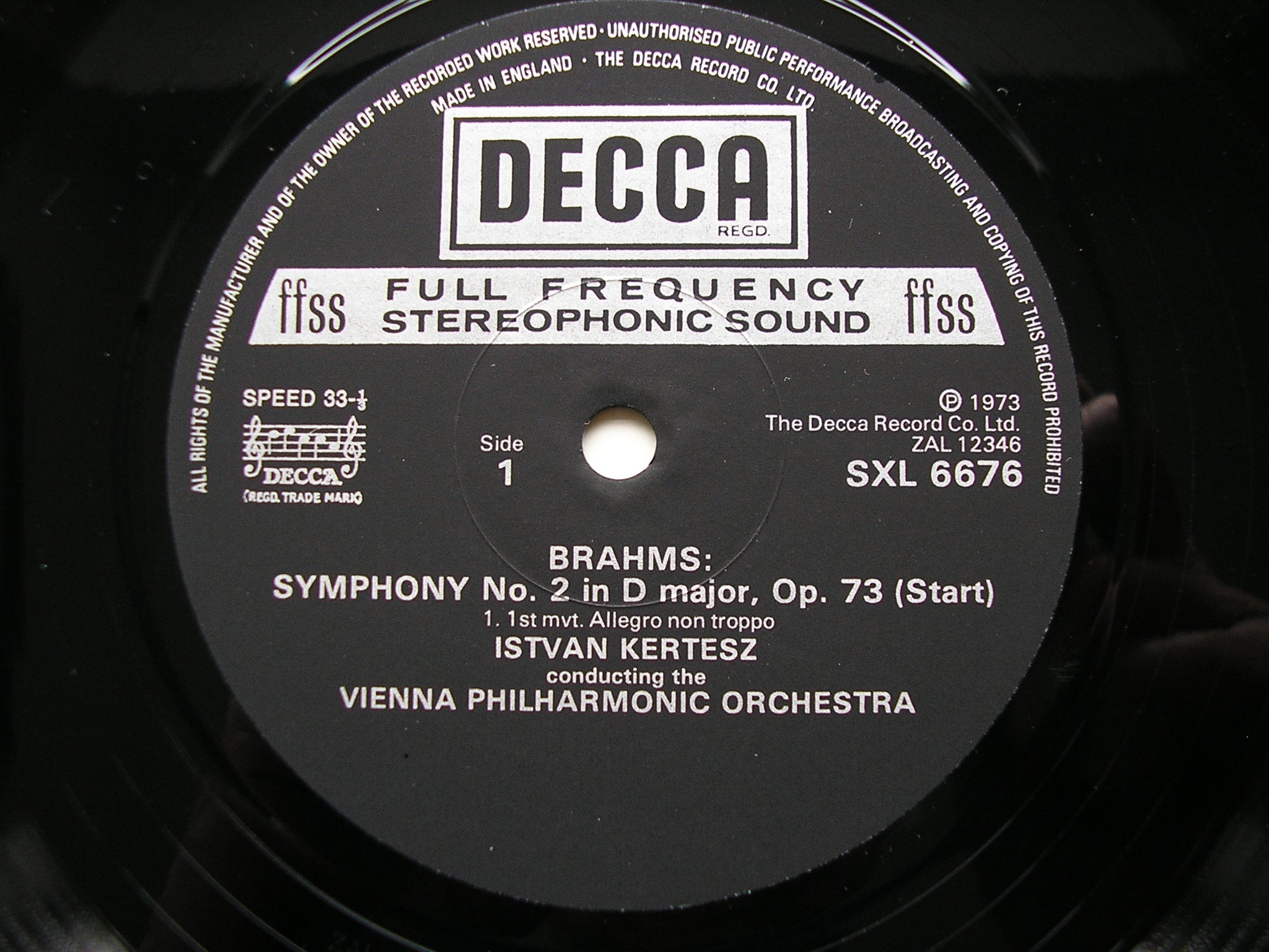 SXL 6675-78 BRAHMS: THE FOUR SYMPHONIES KERTESZ / VIENNA PHILHARMONIC 4LP