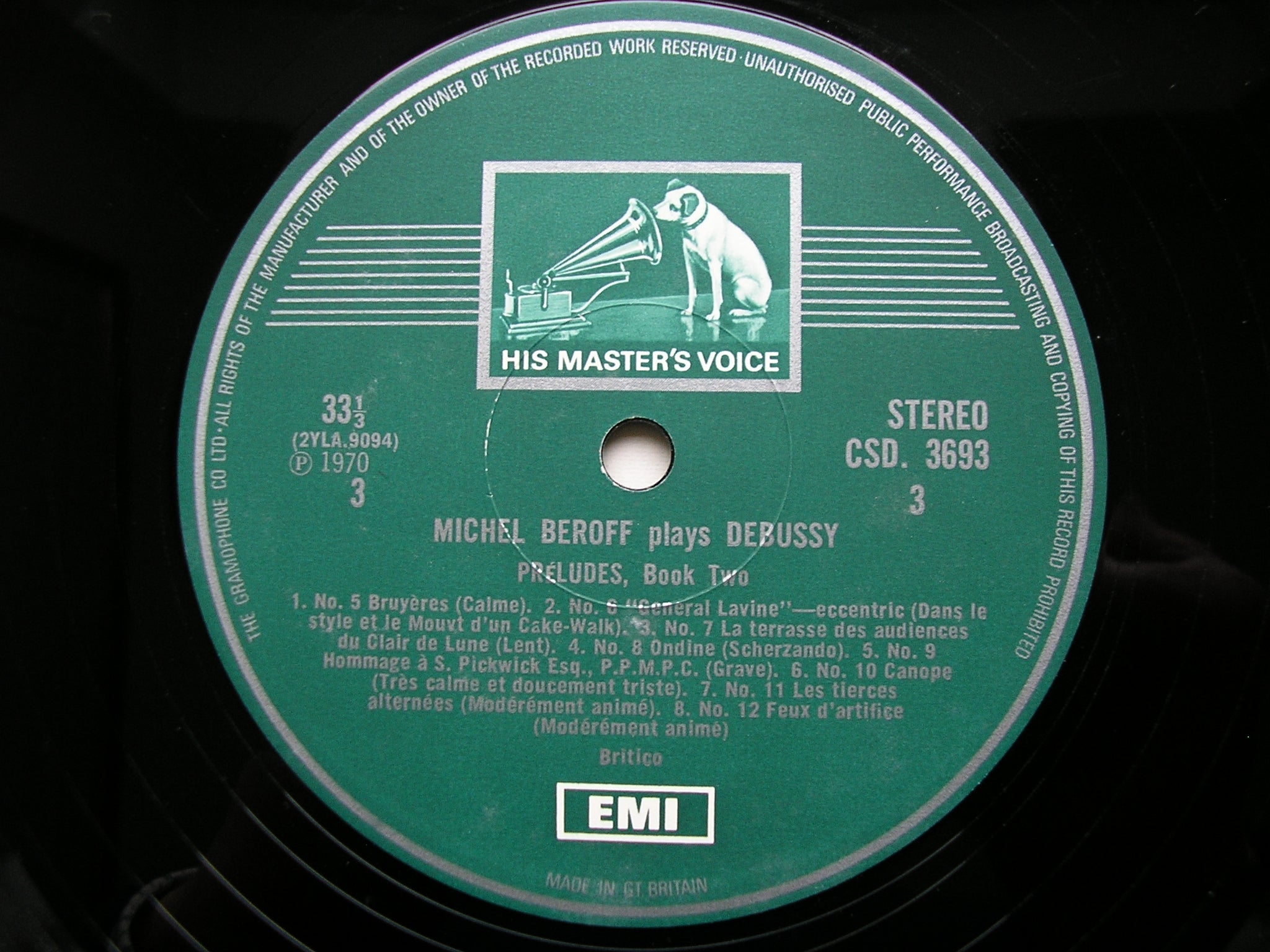 DEBUSSY: PRELUDES Books 1 & 2 / ESTAMPES / POUR LE PIANO    MICHEL BEROFF    2LP     SLS 803