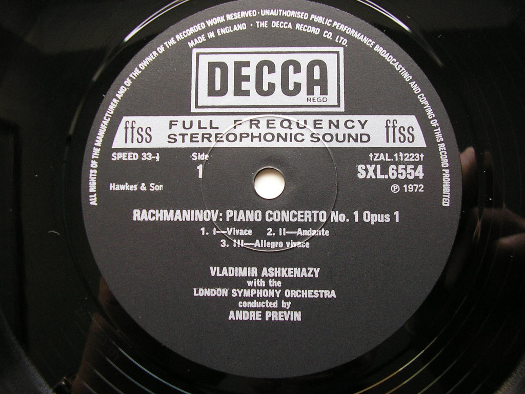 SXL 6554/56 RACHMANINOV: THE FOUR PIANO CONCERTOS / RHAPSODY  ASHKENAZY / LONDON SYMPHONY / PREVIN  3 LP