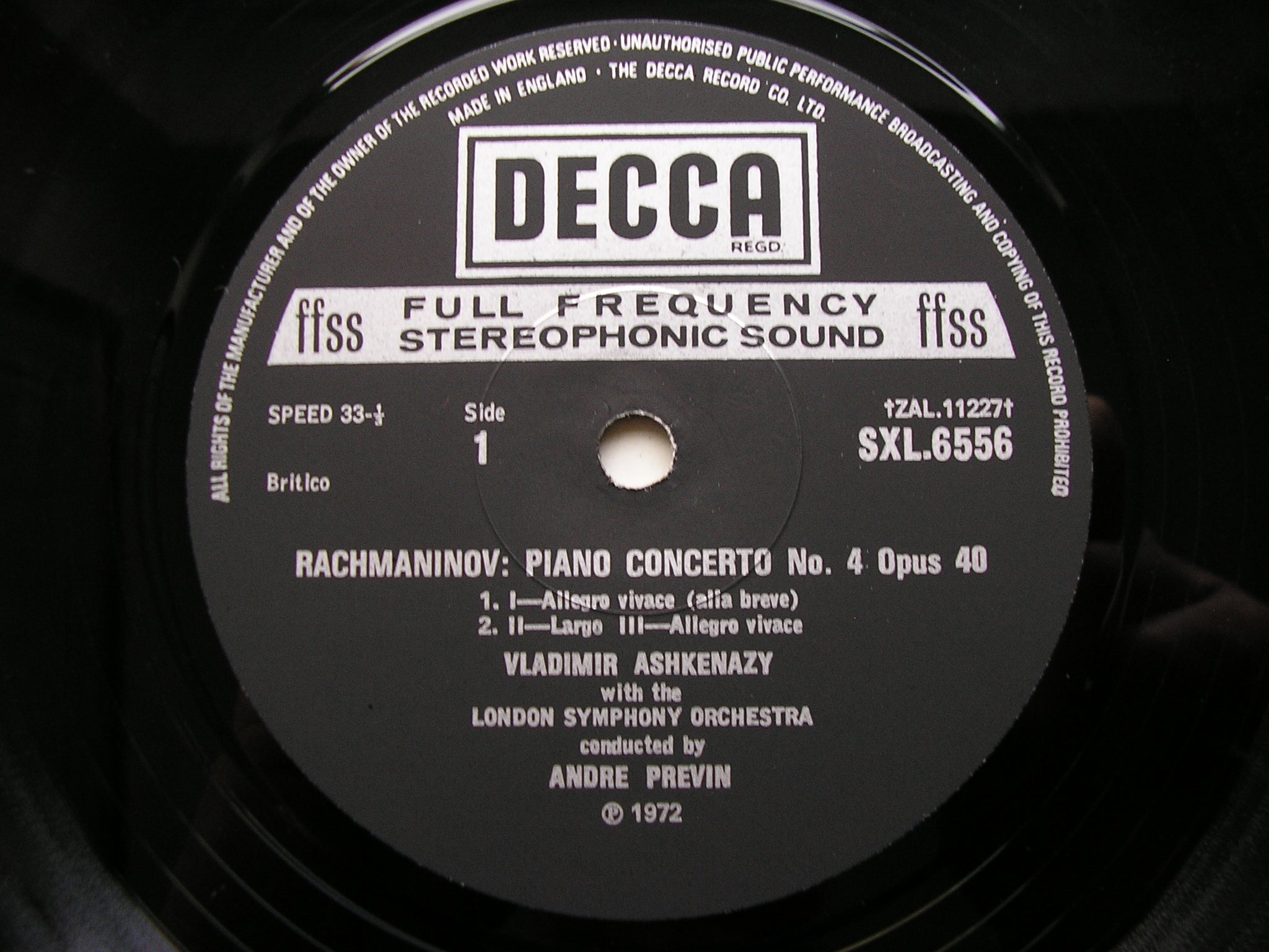 SXL 6554/56 RACHMANINOV: THE FOUR PIANO CONCERTOS / RHAPSODY  ASHKENAZY / LONDON SYMPHONY / PREVIN  3 LP