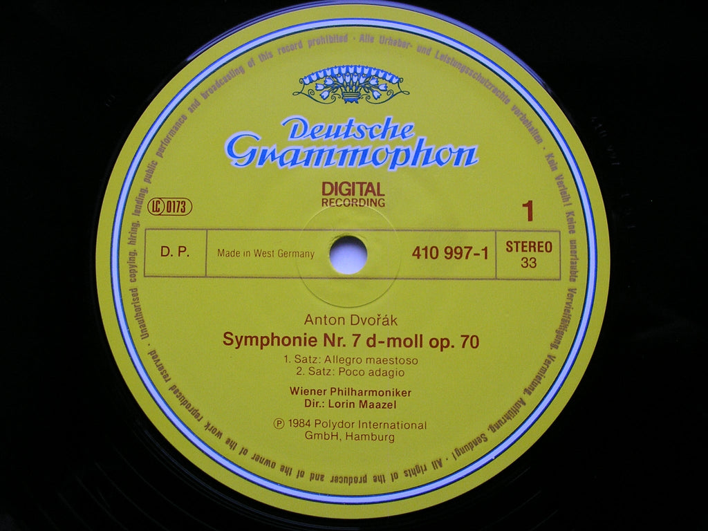 DVORAK: SYMPHONY No. 7    MAAZEL / VIENNA PHILHARMONIC   410 997