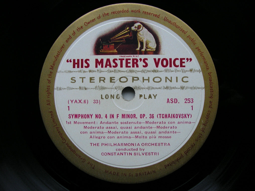 TCHAIKOVSKY: SYMPHONY No. 4   SILVESTRI / PHILHARMONIA   ASD 253