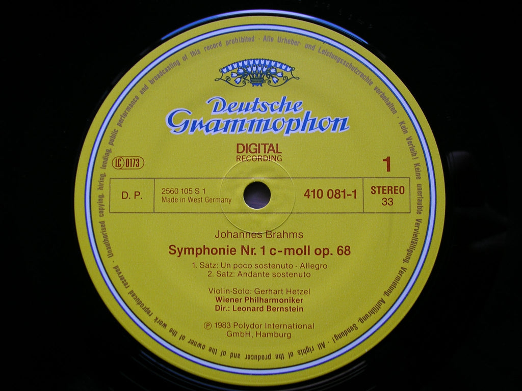 BRAHMS: THE FOUR SYMPHONIES / TWO OVERTURES / HAYDN VARIATIONS    BERNSTEIN / VIENNA PHILHARMONIC   410 081 - 084