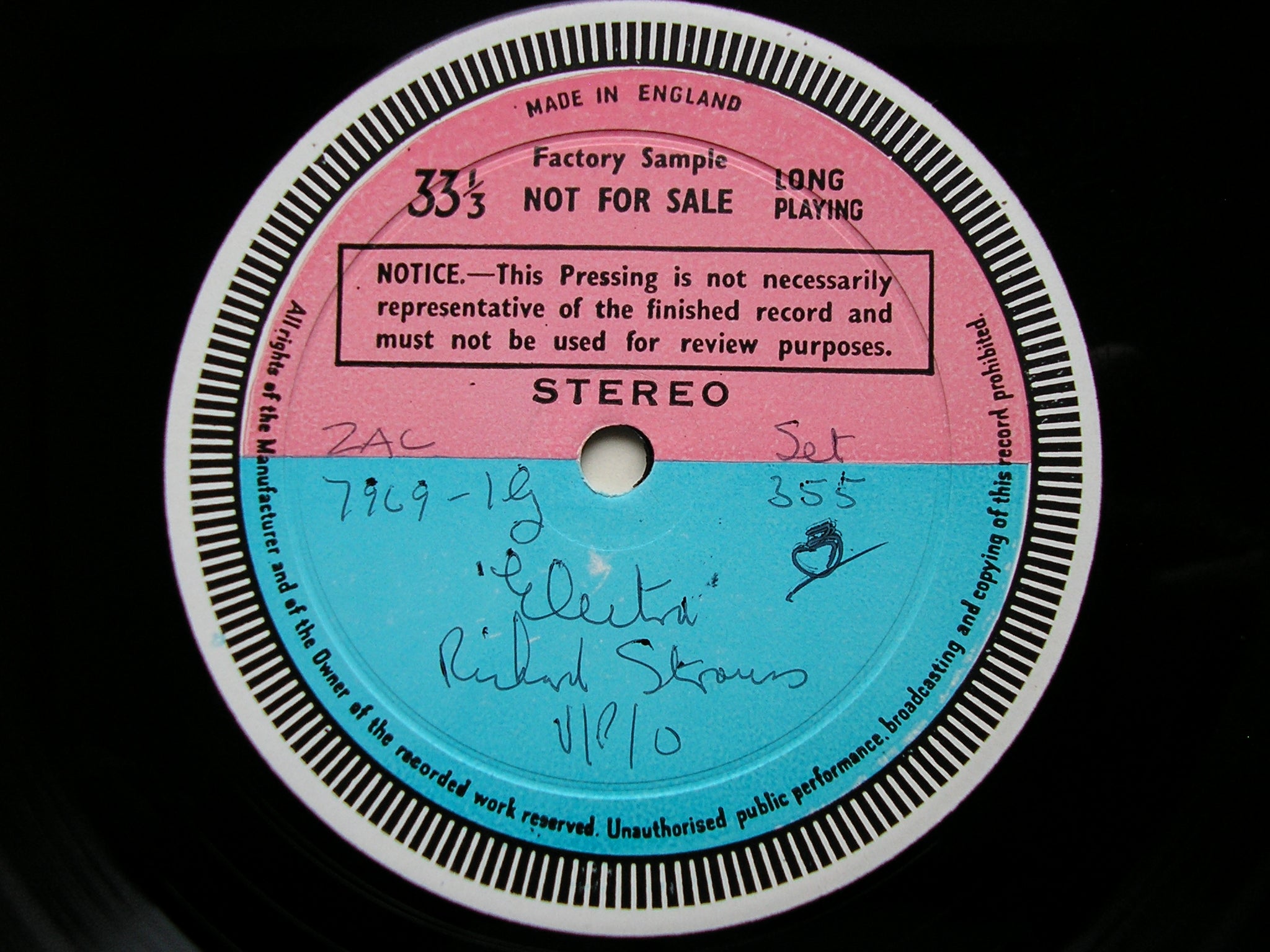 STRAUSS: ELEKTRA    NILSSON / RESNIK / VIENNA PHILHARMONIC / SOLTI     2LP    test pressing      SET 354 - 5
