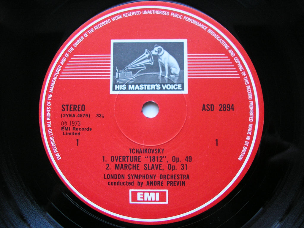 TCHAIKOVSKY: 1812 / ROMEO & JULIET / MARCHE SLAVE     PREVIN / LONDON SYMPHONY    ASD 2894