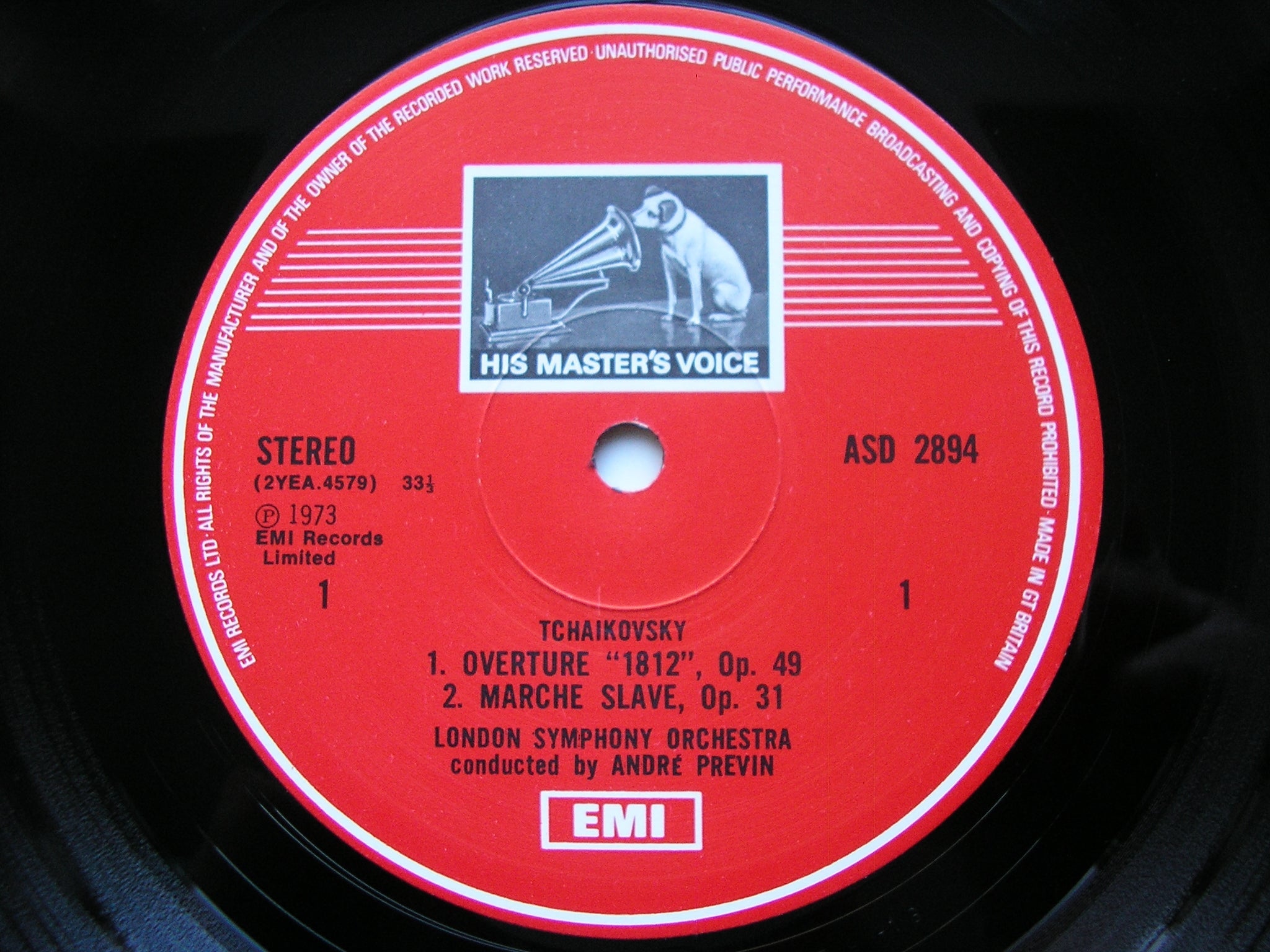TCHAIKOVSKY: 1812 / ROMEO & JULIET / MARCHE SLAVE     PREVIN / LONDON SYMPHONY    ASD 2894