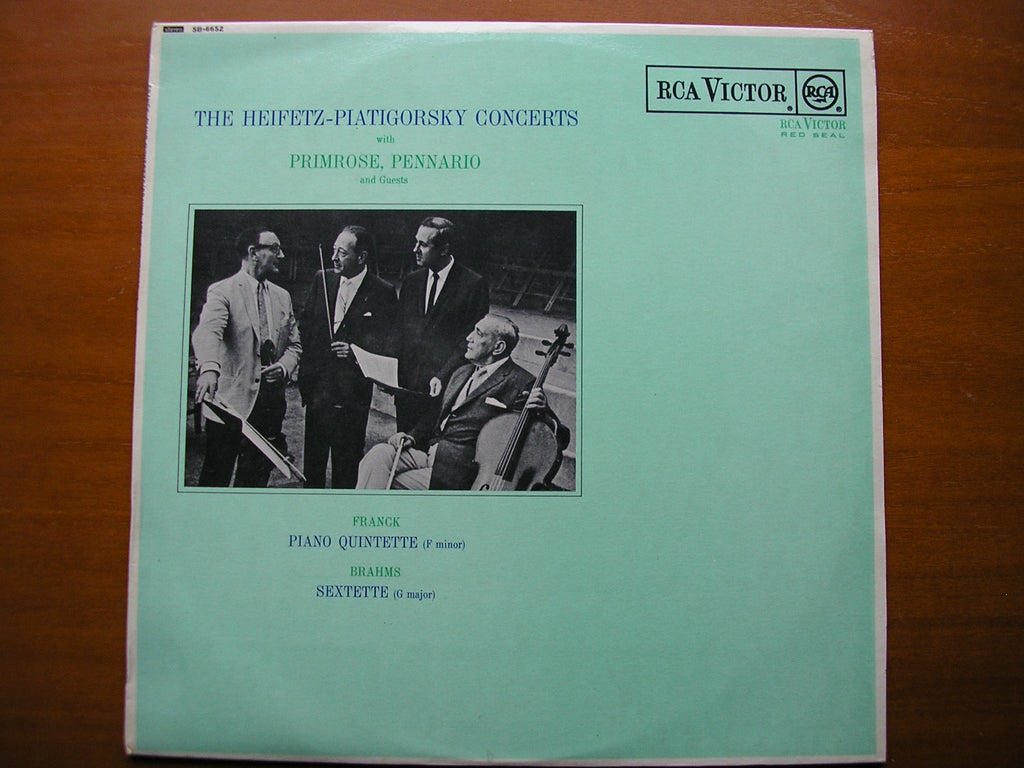 FRANCK: PIANO QUINTET / BRAHMS: SEXTETTE    HEIFETZ / PIATIGORSKY / PRIMROSE     SB 6652