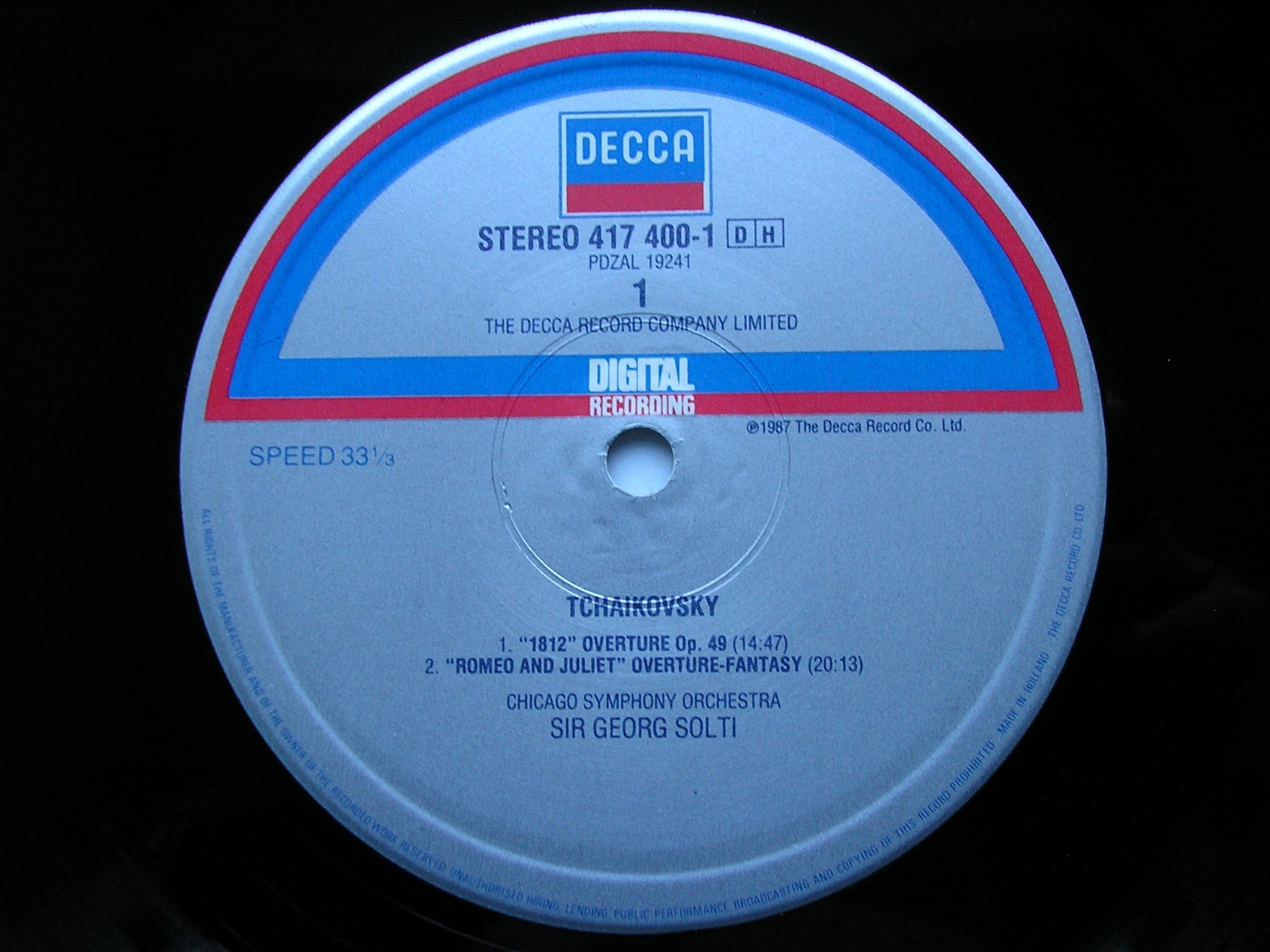 TCHAIKOVSKY: 1812 / ROMEO & JULIET / NUTCRACKER SUITE      SOLTI / CHICAGO SYMPHONY   417 400