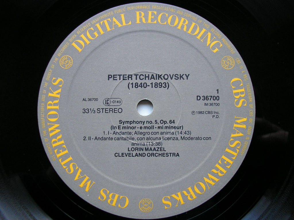 TCHAIKOVSKY: SYMPHONY No. 5  MAAZEL / CLEVELAND ORCHESTRA   D36700