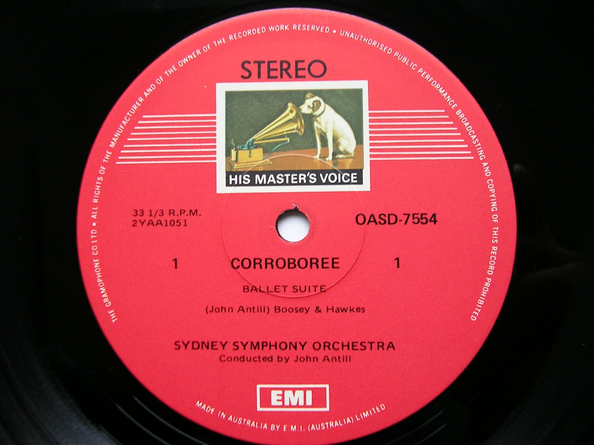 ANTILL: CORROBOREE / TRADITIONAL OVERTURE / GREEN BUSHES / WALTZING MATILDA       SYDNEY SYMPHONY / ANTILL      OASD 7554