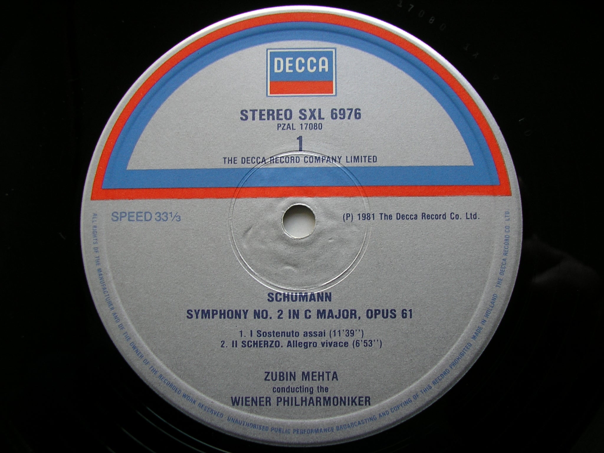 SXL 6819 / 6976 / SXDL 7555 SCHUMANN: THE SYMPHONIES / TWO OVERTURES MEHTA / VIENNA PHILHARMONIC