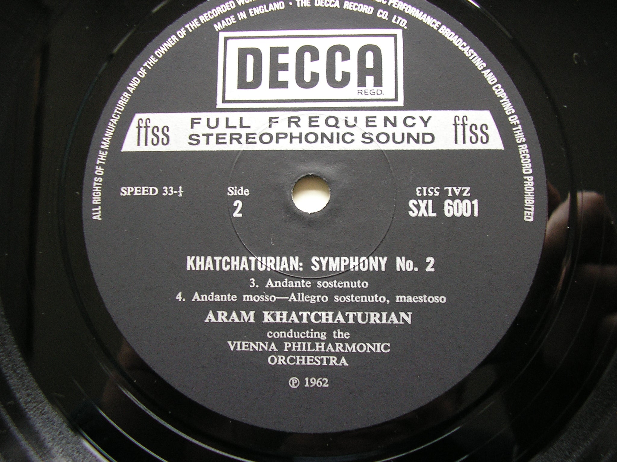 KHACHATURIAN: SYMPHONY No. 2     KHACHATURIAN / VIENNA PHILHARMONIC    SXL 6001