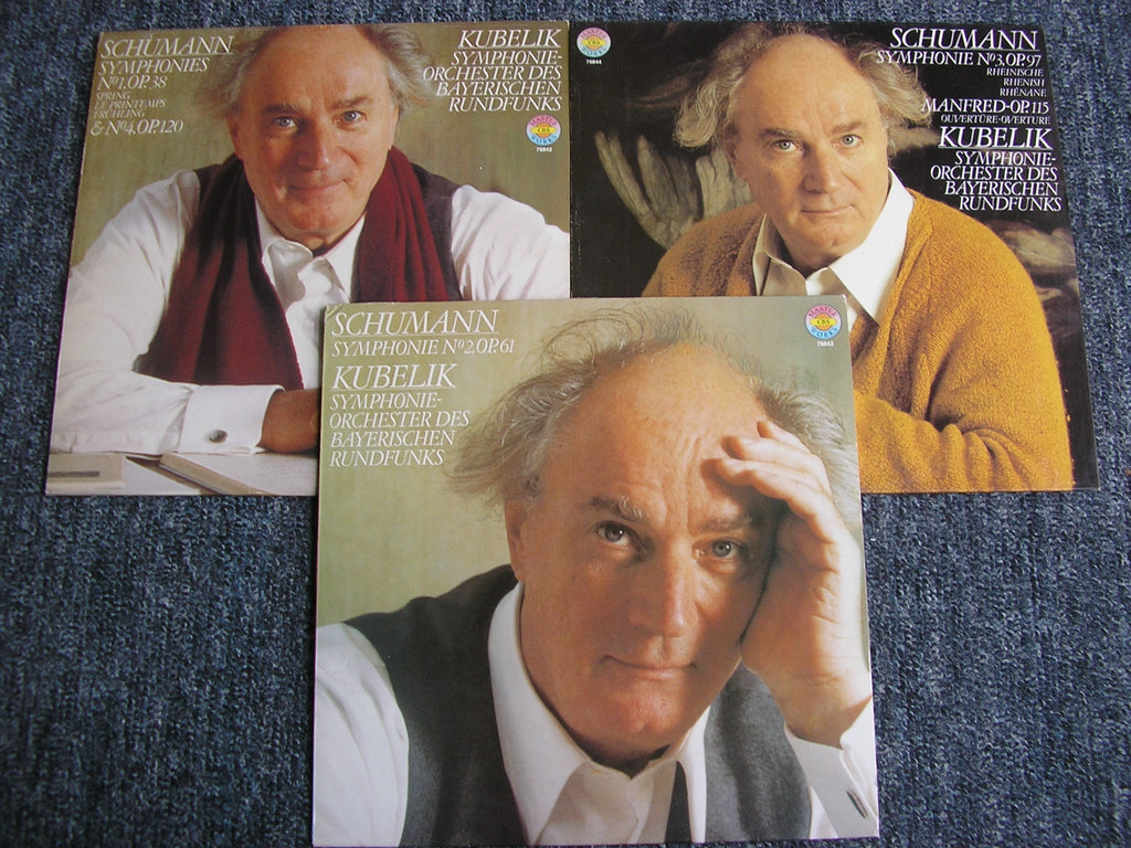 SCHUMANN: THE FOUR SYMPHONIES / MANFRED OVERTURE     RAFAEL KUBELIK / BAVARIAN RADIO SYMPHONY    3 LP