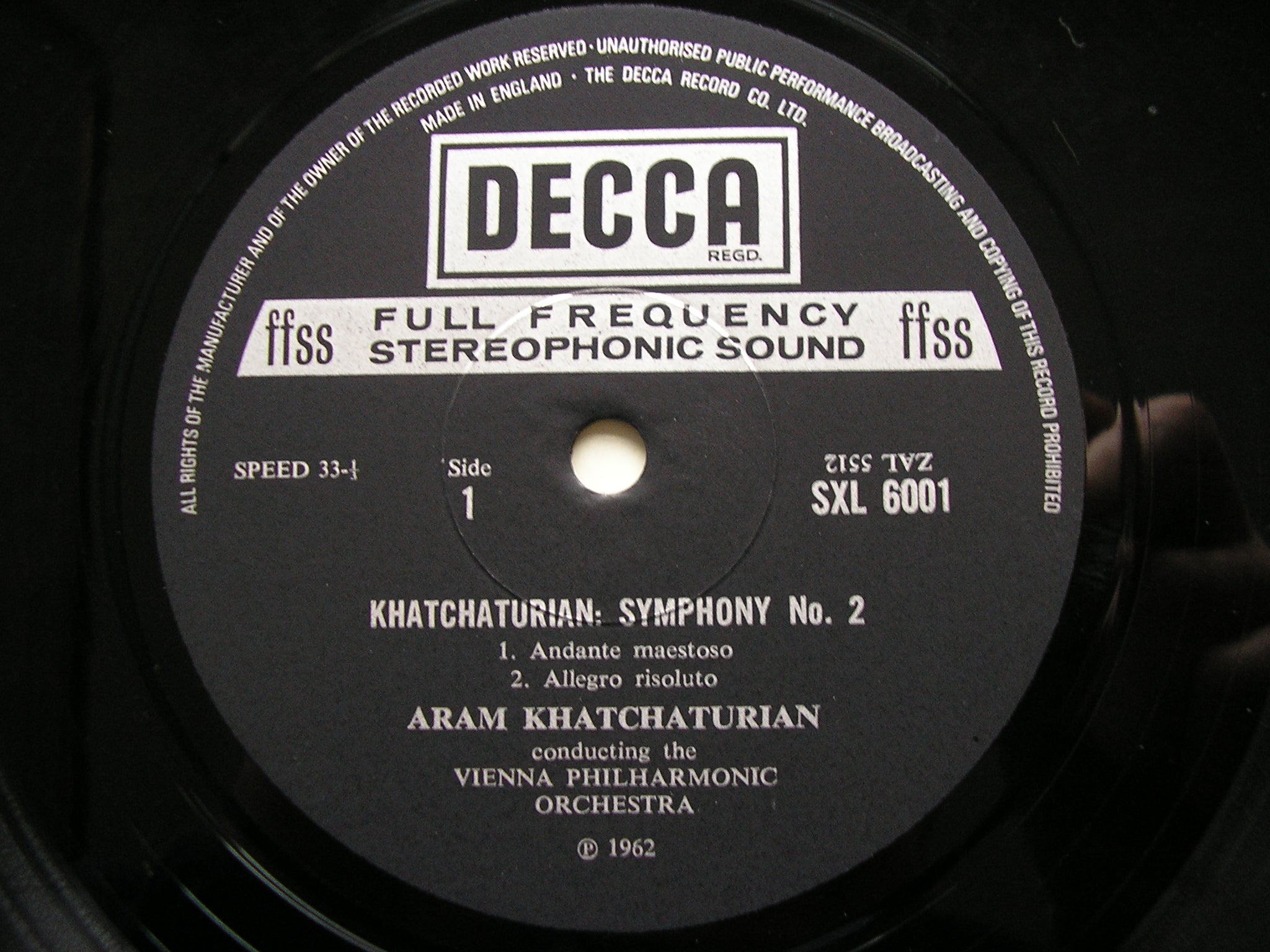 KHACHATURIAN: SYMPHONY No. 2     KHACHATURIAN / VIENNA PHILHARMONIC    SXL 6001