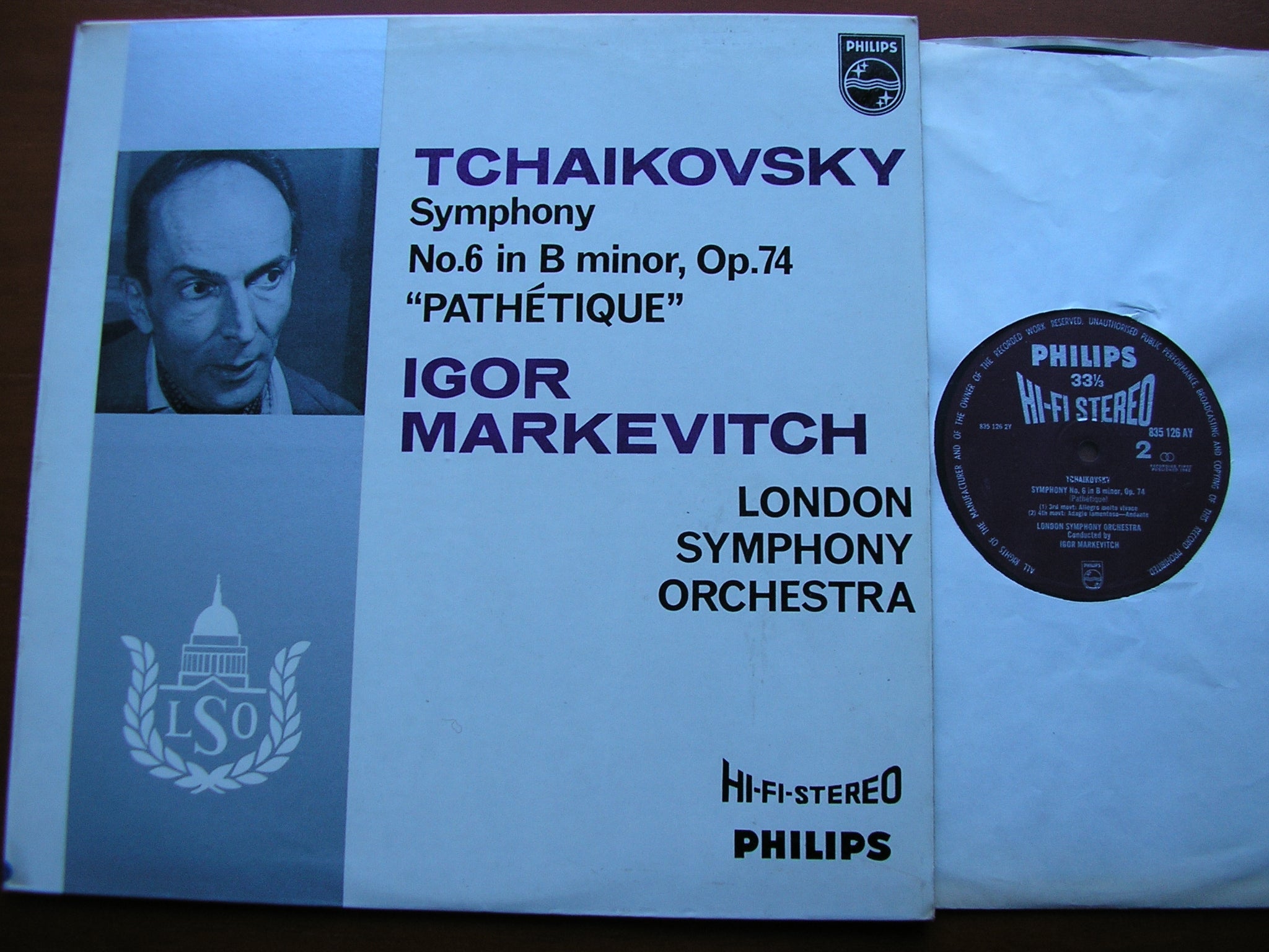 TCHAIKOVSKY: SYMPHONY No. 6    MARKEVITCH / LONDON SYMPHONY  835 126 AY