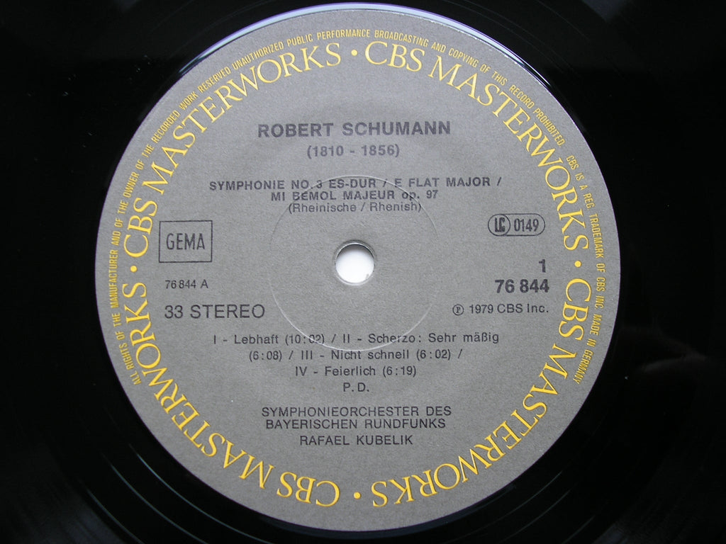 SCHUMANN: THE FOUR SYMPHONIES / MANFRED OVERTURE     RAFAEL KUBELIK / BAVARIAN RADIO SYMPHONY    3 LP
