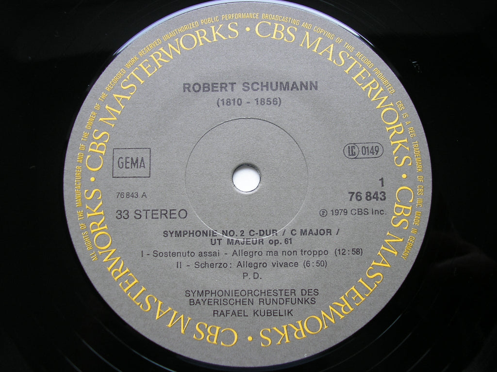 SCHUMANN: THE FOUR SYMPHONIES / MANFRED OVERTURE     RAFAEL KUBELIK / BAVARIAN RADIO SYMPHONY    3 LP