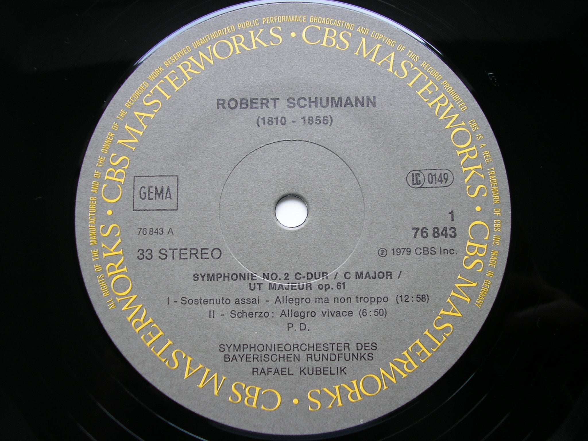 SCHUMANN: THE FOUR SYMPHONIES / MANFRED OVERTURE     RAFAEL KUBELIK / BAVARIAN RADIO SYMPHONY    3 LP