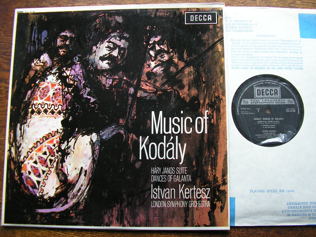 KODALY: HARY JANOS Suite / DANCES OF GALANTA      KERTESZ / LONDON SYMPHONY    SXL 6136