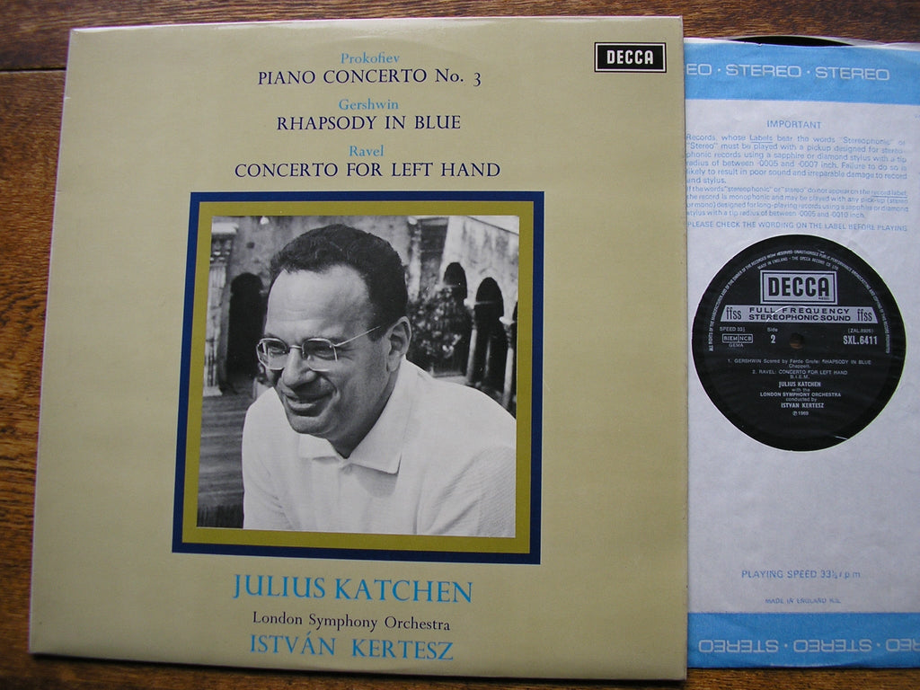 SXL 6411 GERSHWIN: RHAPSODY IN BLUE / PROKOFIEV: PIANO CONCERTO No. 3 / RAVEL: CONCERTO FOR THE LEFT HAND KATCHEN / LONDON SYMPHONY / KERTESZ