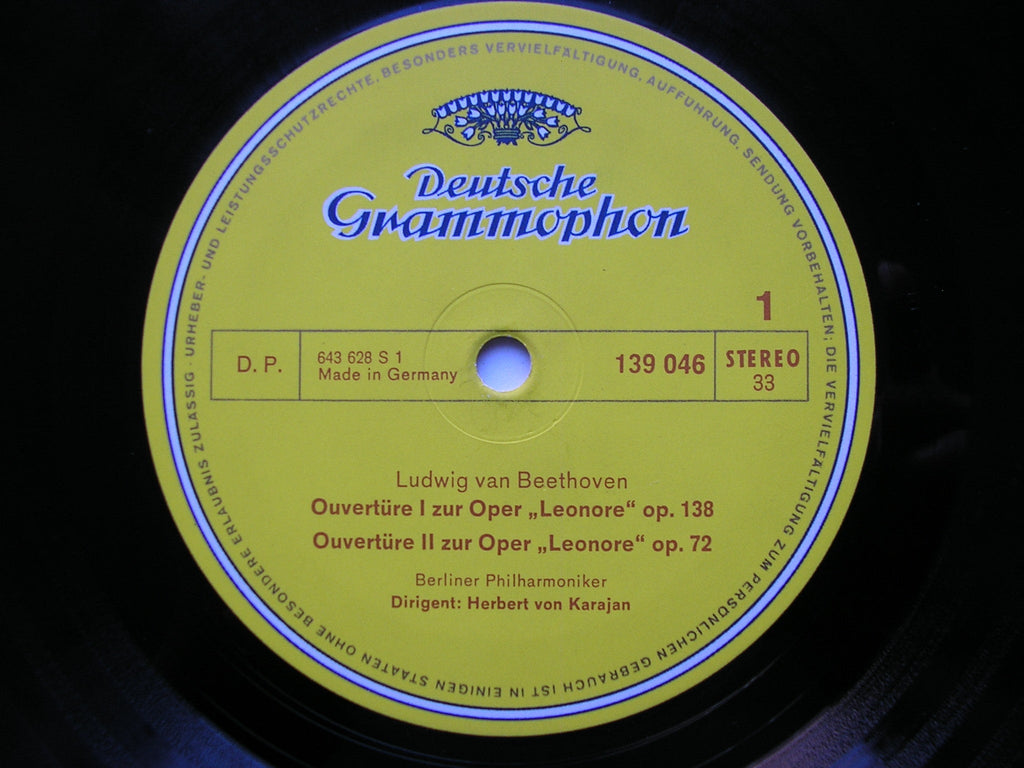 BEETHOVEN: COMPLETE OVERTURES     KARAJAN / BERLIN PHILHARMONIC  2LP    2707 046