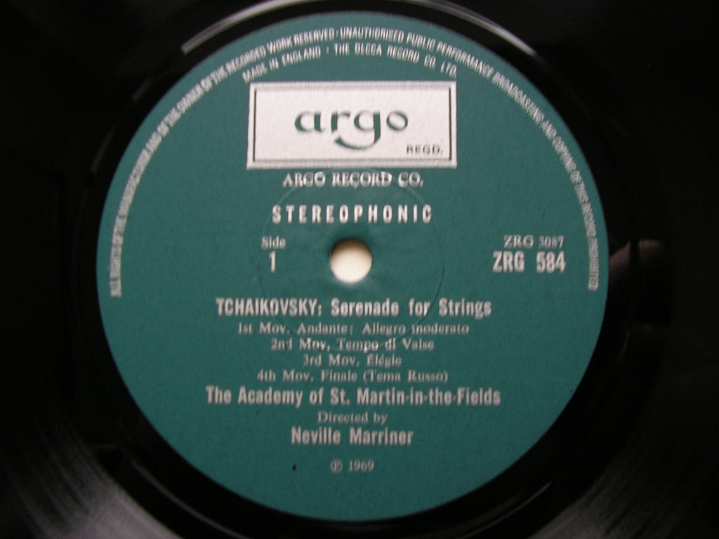 TCHAIKOVSKY: SERENADE FOR STRINGS / SOUVENIR DE FLORENCE   MARRINER / ASMIF   ZRG 584