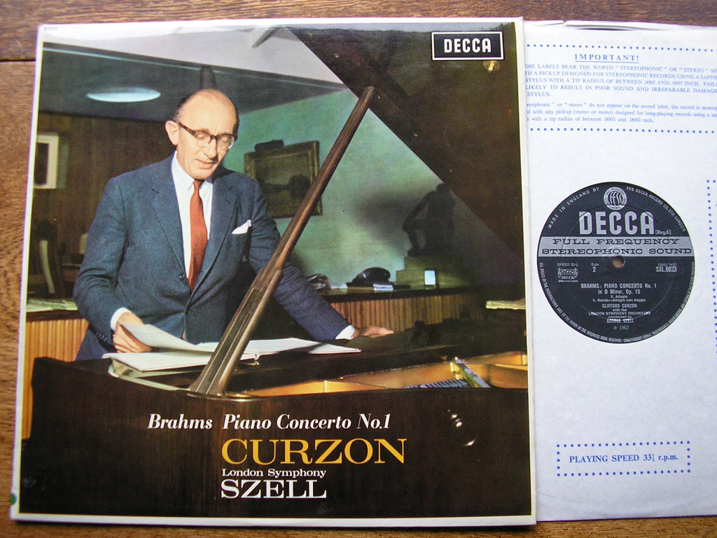 SXL 6023  BRAHMS: PIANO CONCERTO No. 1   CURZON / LONDON SYMPHONY / SZELL      ED2