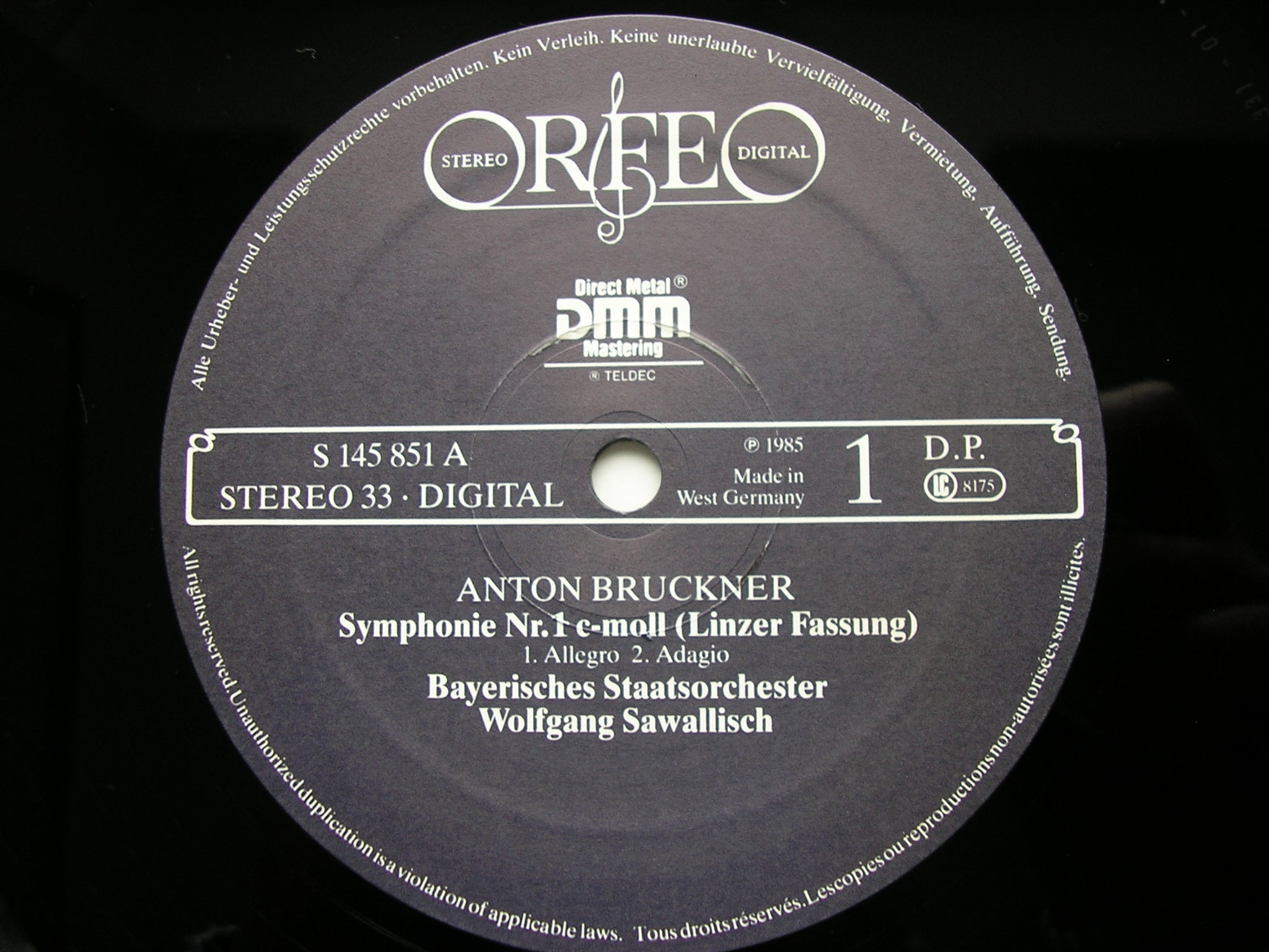 BRUCKNER: SYMPHONY No. 1       SAWALLISCH / BAVARIAN STATE ORCHESTRA     S 145 851