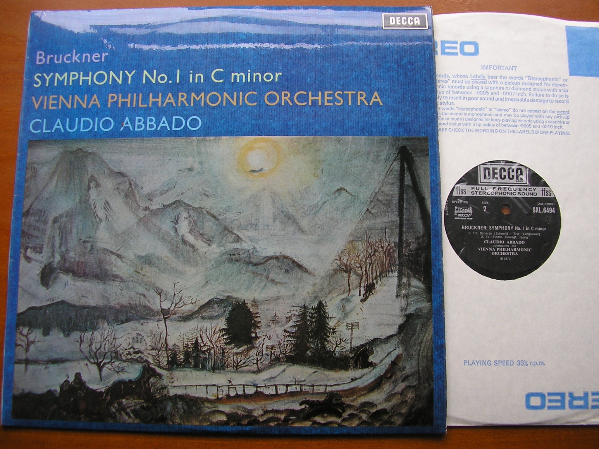 SXL 6494 BRUCKNER: SYMPHONY No. 1 ABBADO / VIENNA PHILHARMONIC