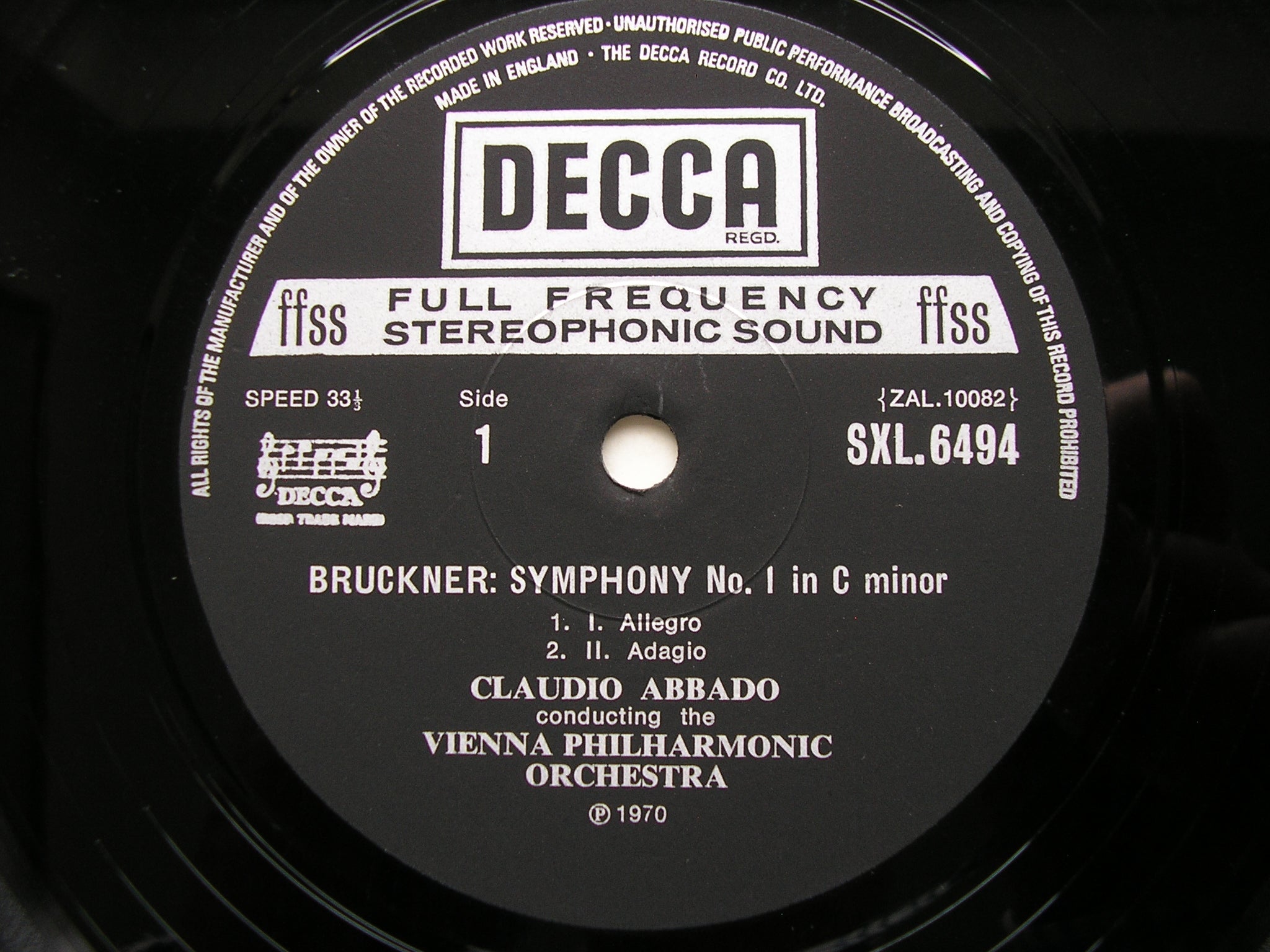 SXL 6494 BRUCKNER: SYMPHONY No. 1 ABBADO / VIENNA PHILHARMONIC