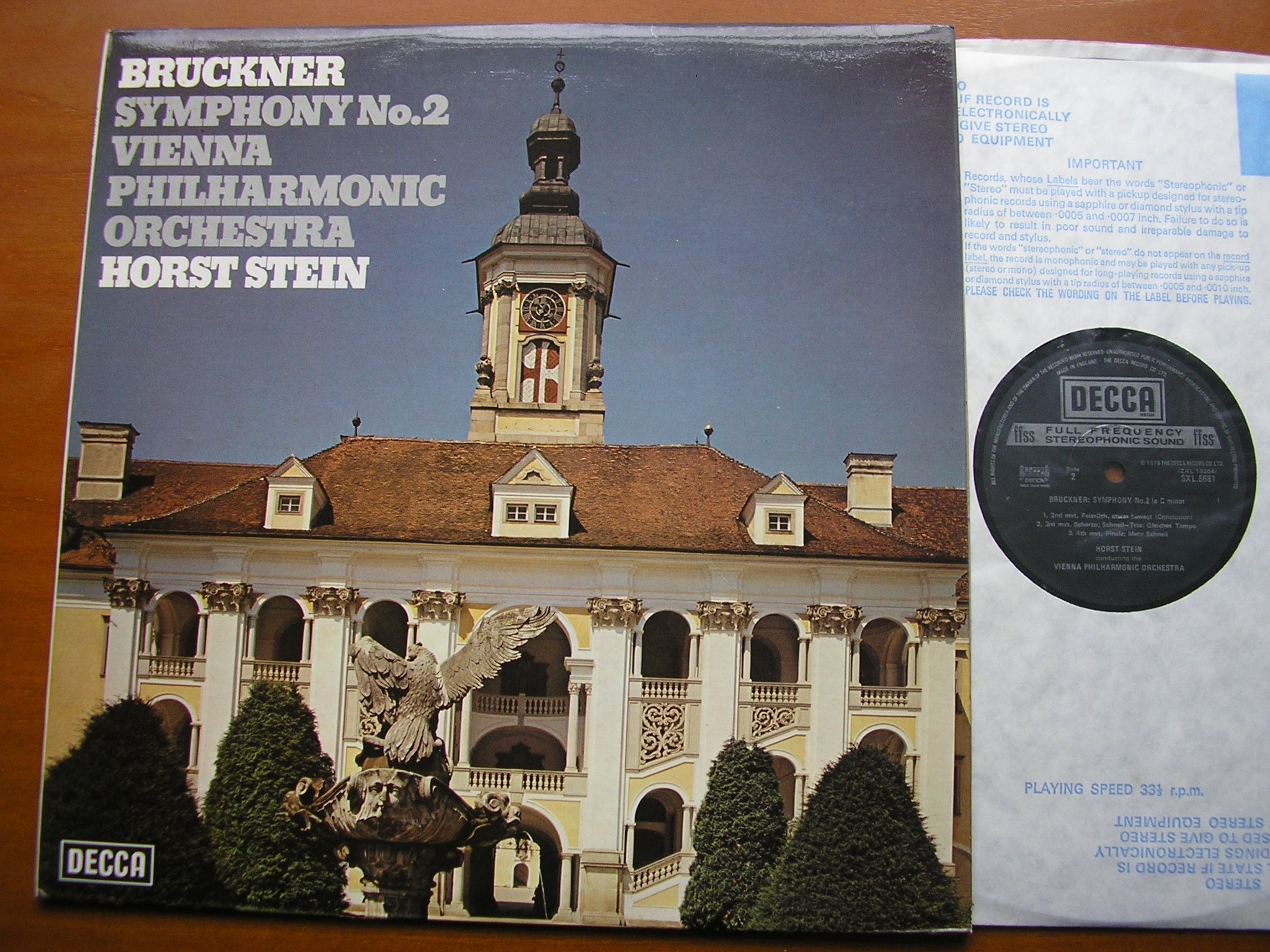 SXL 6681 BRUCKNER: SYMPHONY No. 2 STEIN / VIENNA PHILHARMONIC