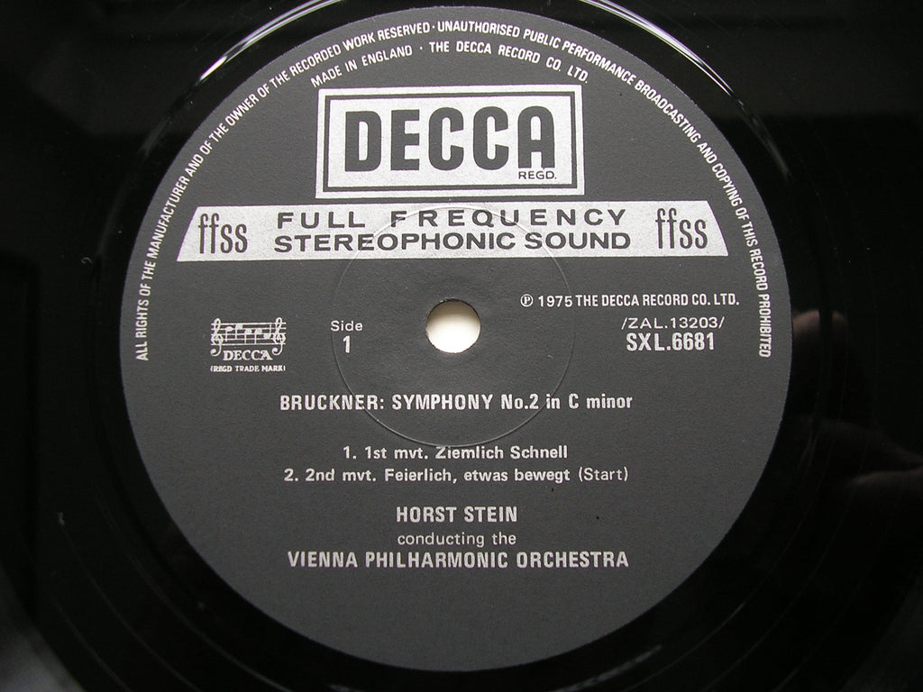SXL 6681 BRUCKNER: SYMPHONY No. 2 STEIN / VIENNA PHILHARMONIC