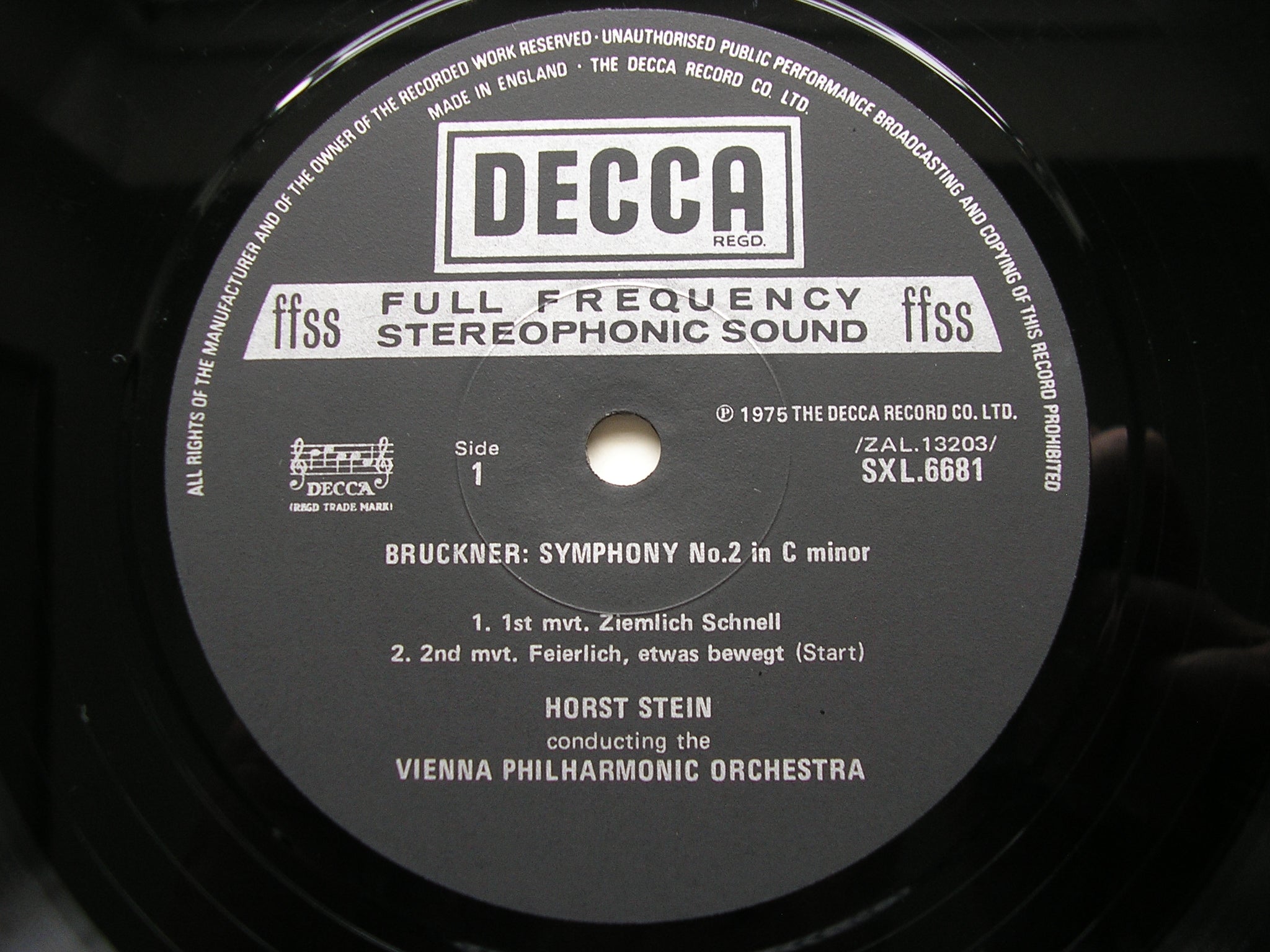 SXL 6681 BRUCKNER: SYMPHONY No. 2 STEIN / VIENNA PHILHARMONIC