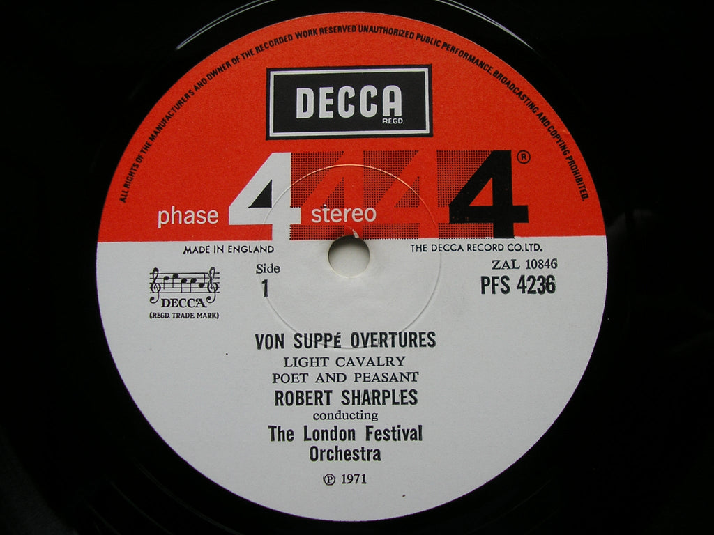 SUPPE: FOUR OVERTURES     SHARPLES / LONDON FESTIVAL ORCHESTRA    PFS 4236