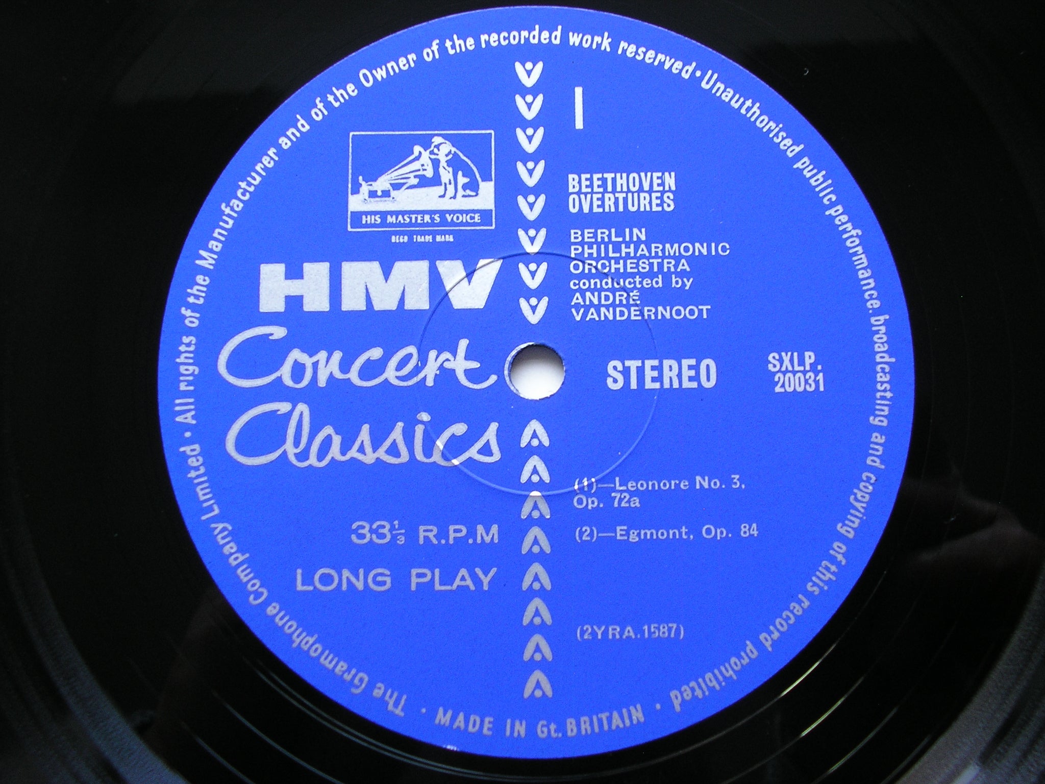 SXLP 20031 BEETHOVEN: FIVE OVERTURES VANDERNOOT / BERLIN PHILHARMONIC
