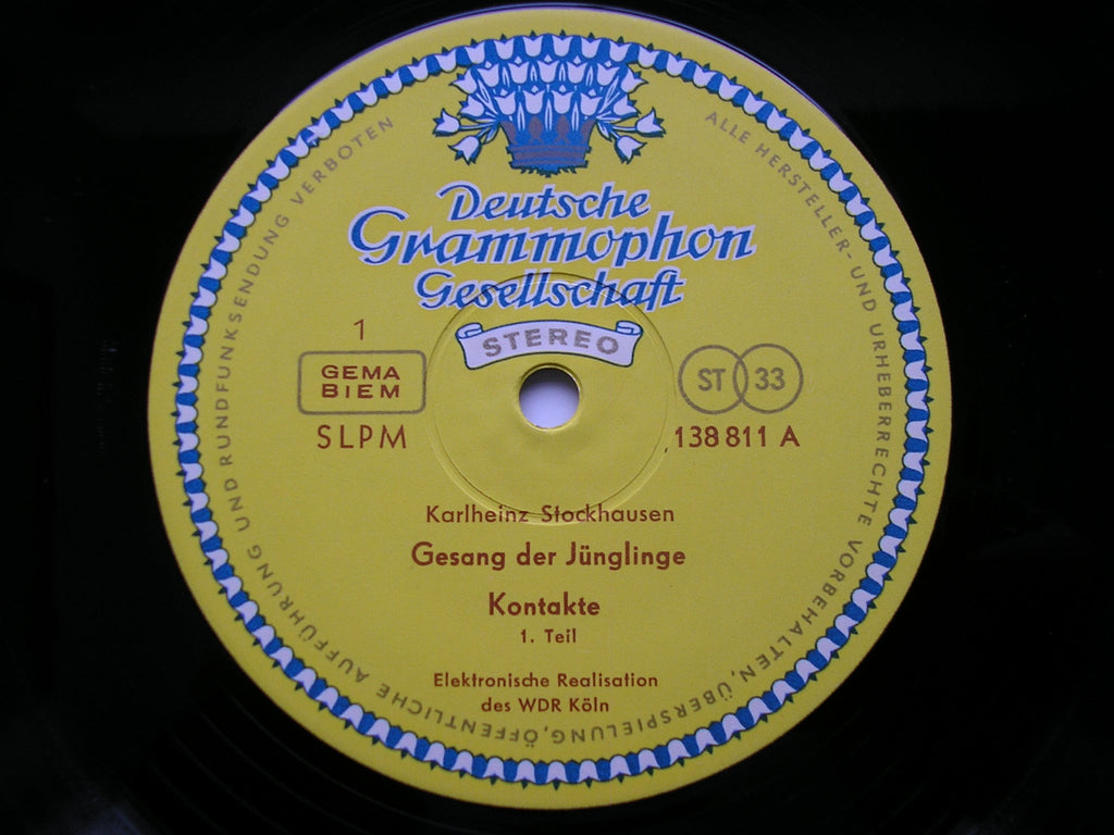 STOCKHAUSEN: GESANG DER JUNGLINGE / KONTAKTE    STUDIO FOR ELECTRONIC MUSIC COLOGNE*     138 811