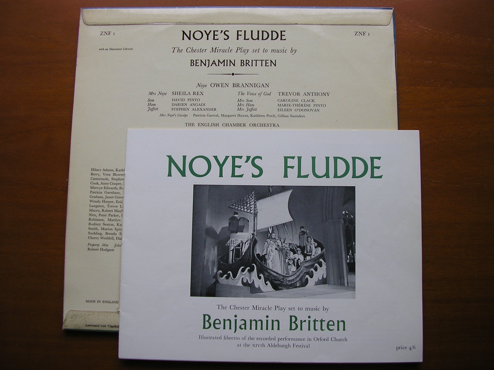 BRITTEN: NOYE'S FLUDDE   SOLOISTS / ENGLISH CHAMBER ORCHESTRA / DEL MAR*    ZNF 1