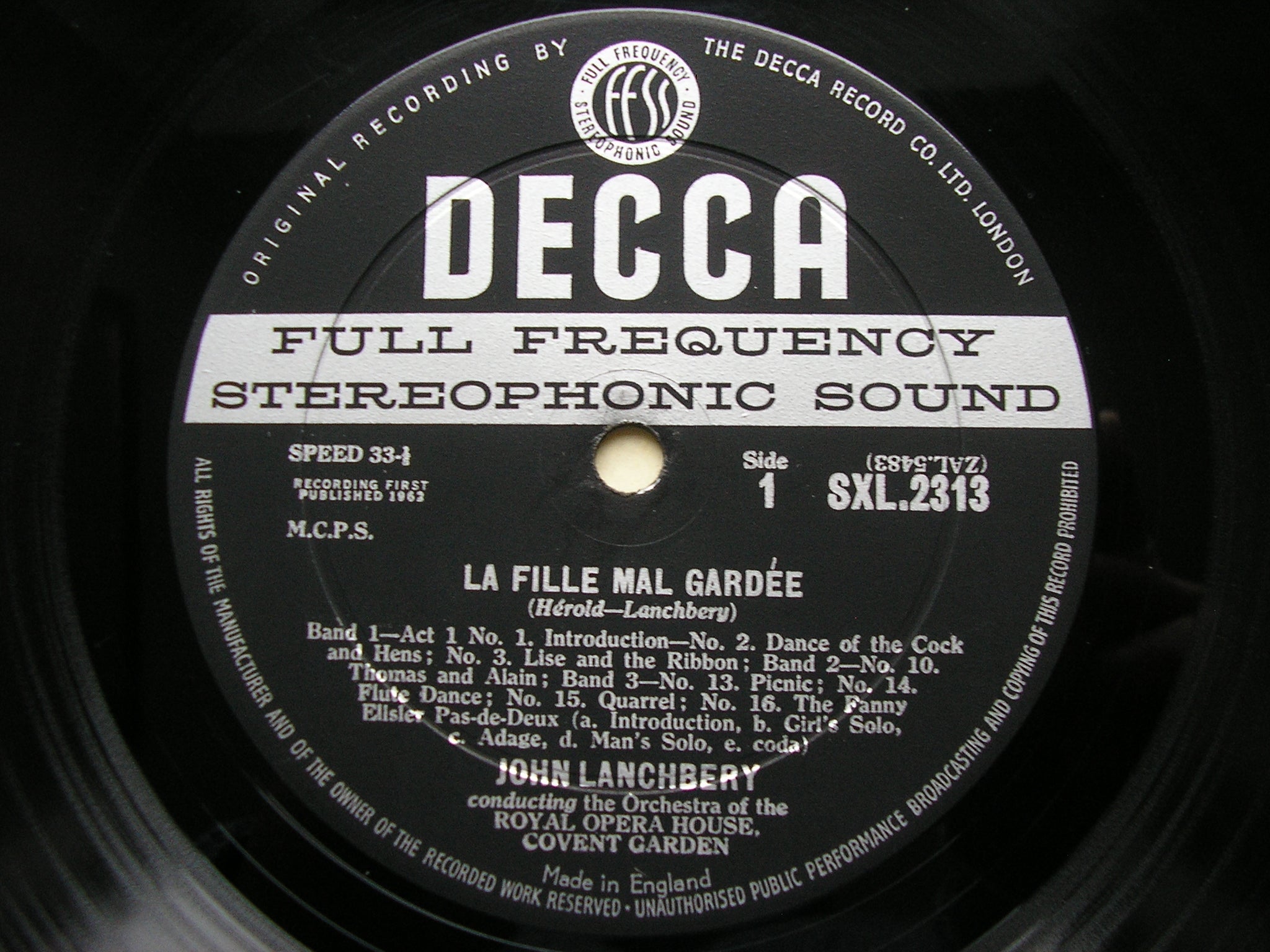 HEROLD: LA FILLE MAL GARDEE     LANCHBERY / OROHCG    ED1     SXL 2313