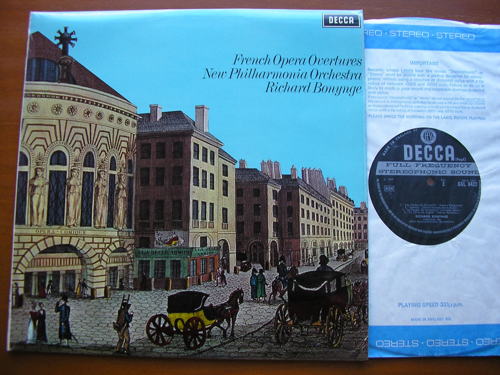 SXL 6422 FRENCH OPERA OVERTURES: ADAM / AUBER / BOIELDIEU / THOMAS / PLANQUETTE / LECOCQ BONYNGE / NEW PHILHARMONIA