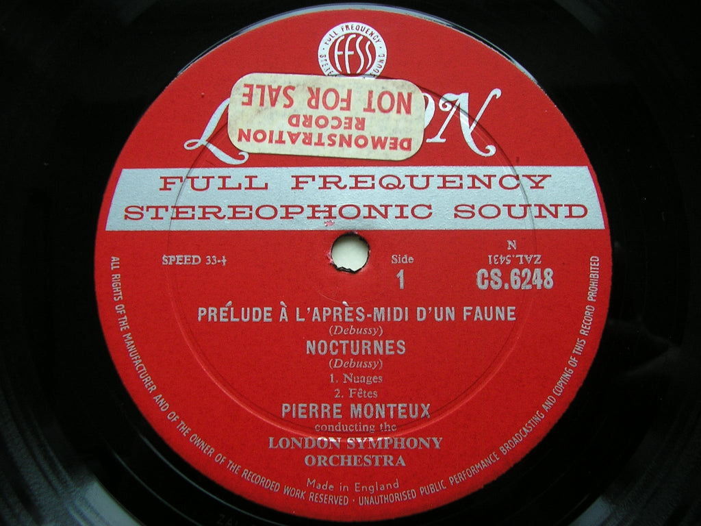 DEBUSSY: PRELUDE / NOCTURNES / NUAGES / FETES / RAVEL: PAVANE / RHAPSODIE ESPAGNOLE      MONTEUX / LONDON SYMPHONY   CS 6248