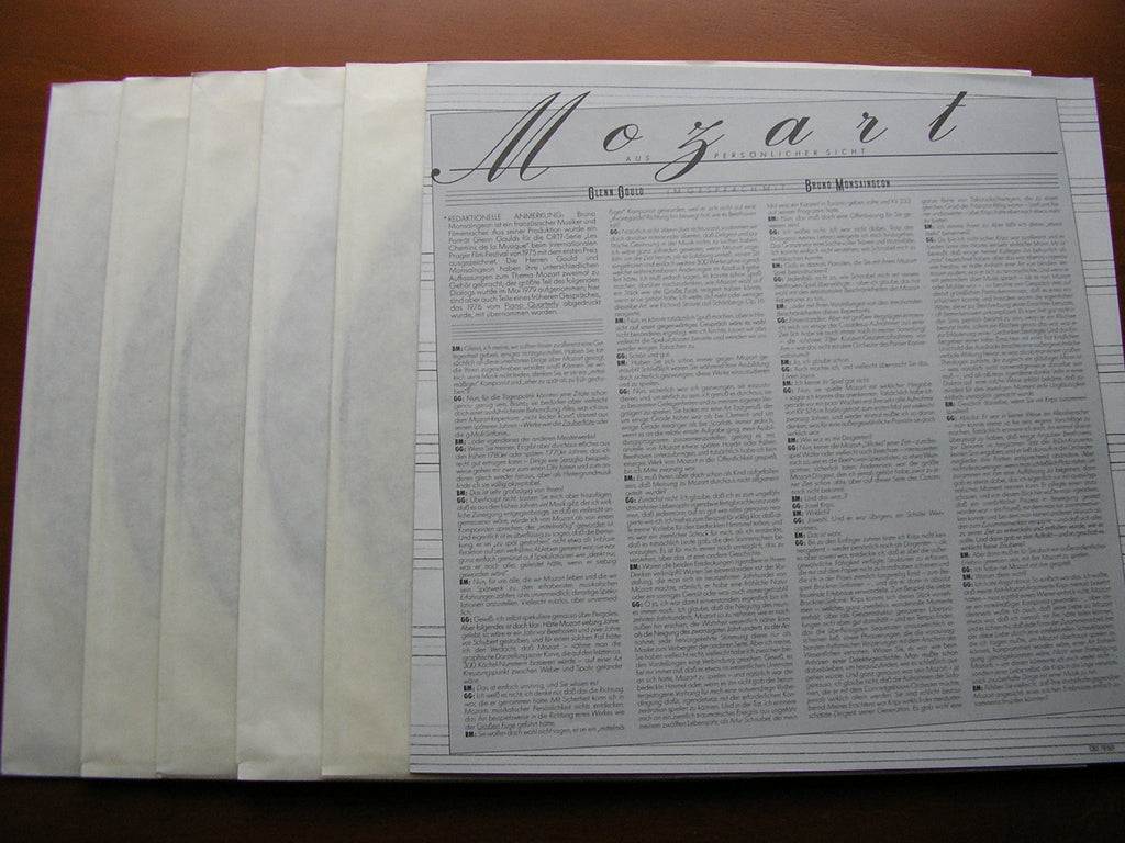 MOZART: THE COMPLETE PIANO SONATAS    GLENN GOULD    5 LP SET   CBS 79501