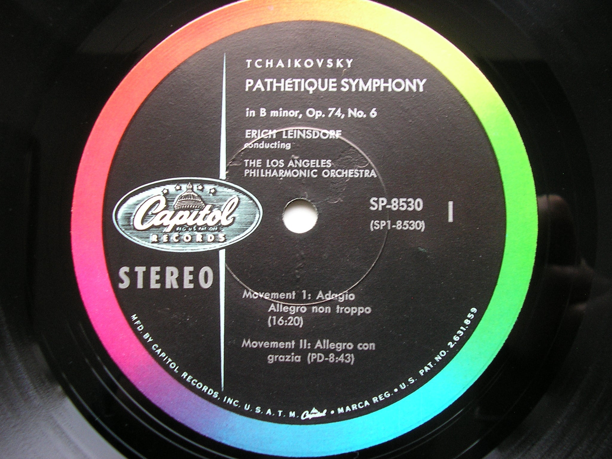 TCHAIKOVSKY: SYMPHONY No. 6 'Pathetique'     LEINSDORF / LOS ANGELES PHILHARMONIC   SP 8530