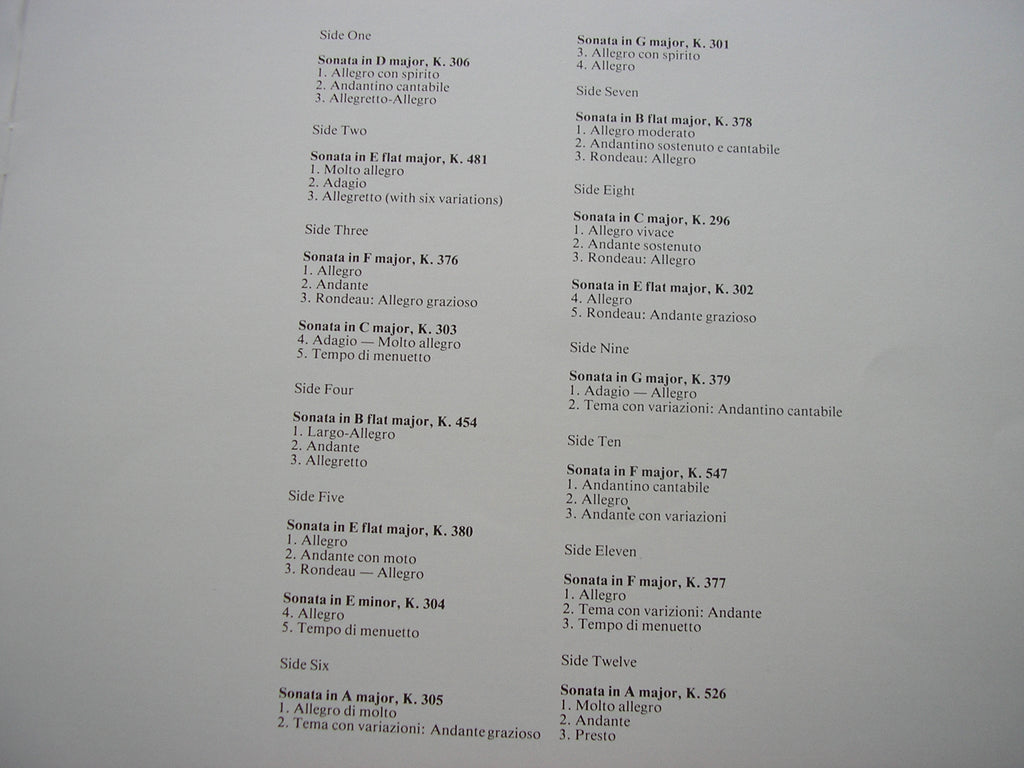 MOZART: SONATAS FOR PIANO & VIOLIN      RADU LUPU / SZYMON GOLDBERG     13 BB 207/12