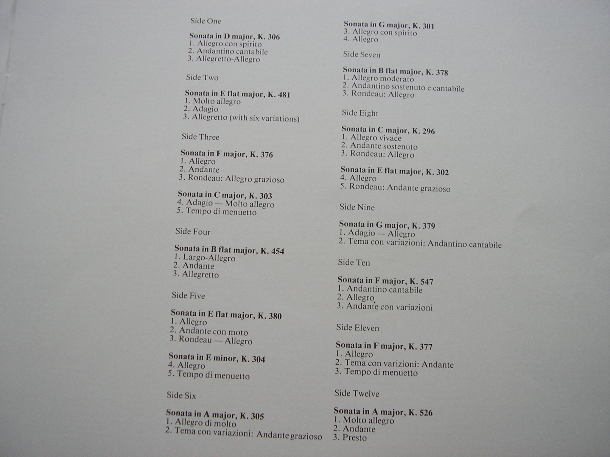 MOZART: SONATAS FOR PIANO & VIOLIN      RADU LUPU / SZYMON GOLDBERG     13 BB 207/12