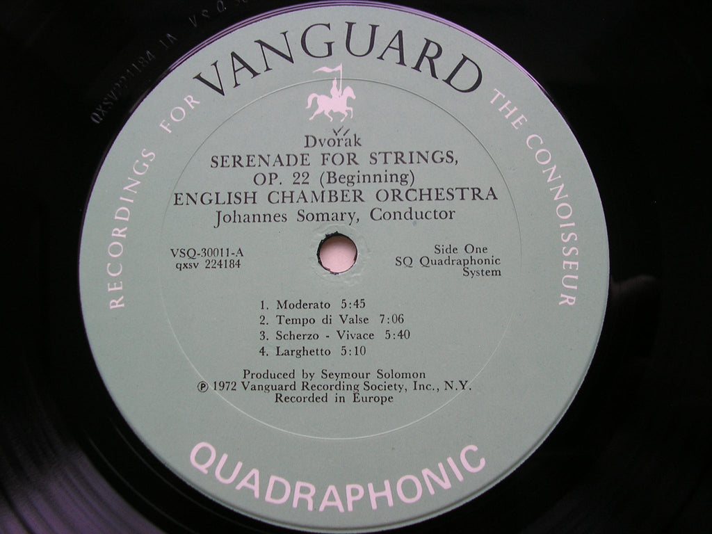 DVORAK: SERENADE FOR STRINGS / ARENSKY: TCHAIKOVSKY VARIATIONS    SOMARY / ENGLISH CHAMBER ORCHESTRA   VSQ 30011