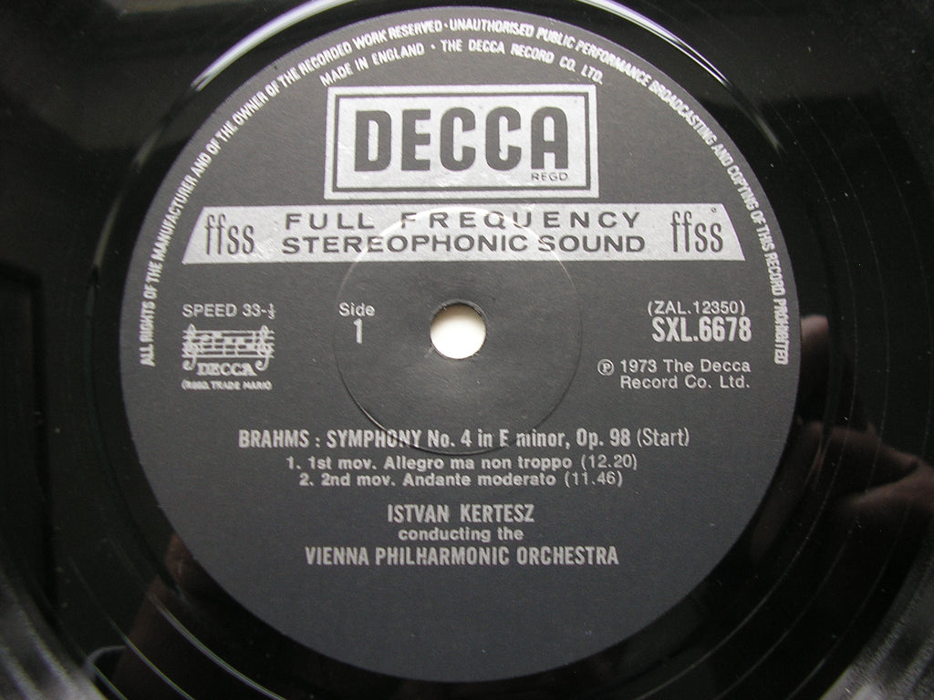SXL 6678 BRAHMS: SYMPHONY No. 4 KERTESZ / VIENNA PHILHARMONIC