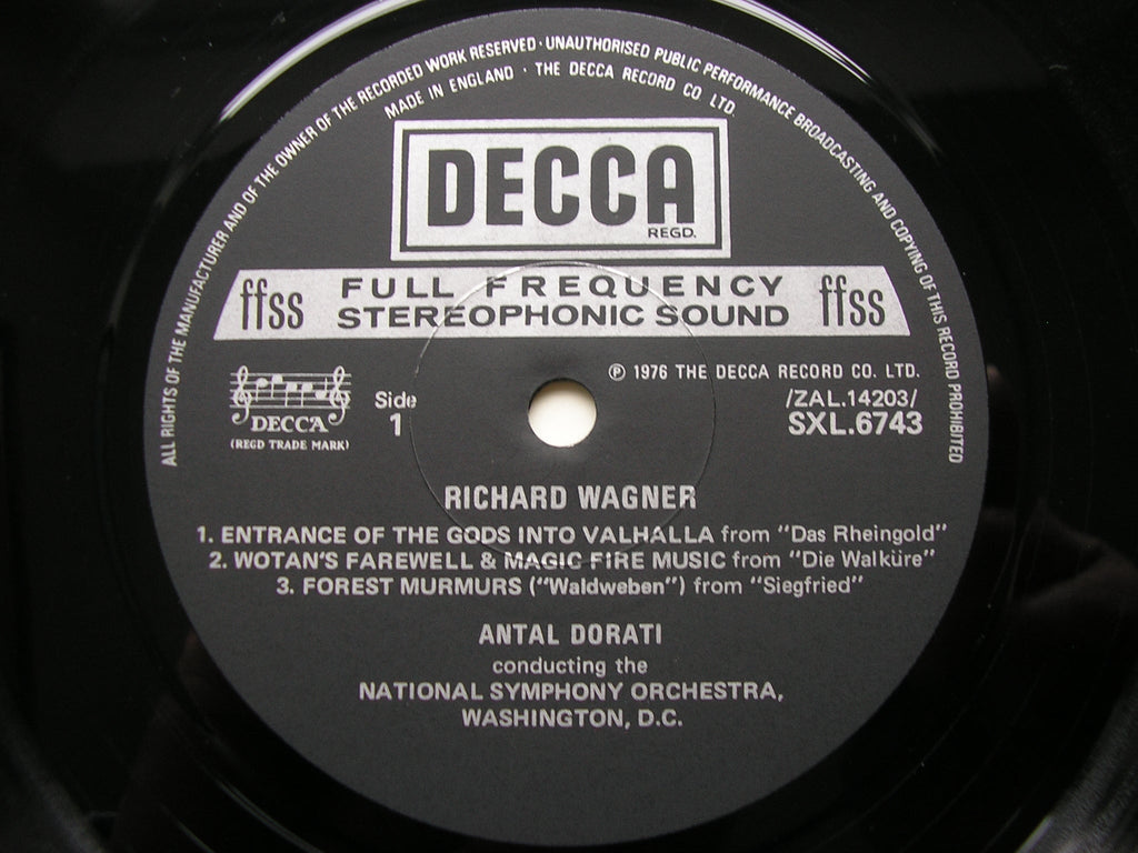 SXL 6743 WAGNER: ORCHESTRAL MUSIC from 'The Ring' DORATI / NSOWDC