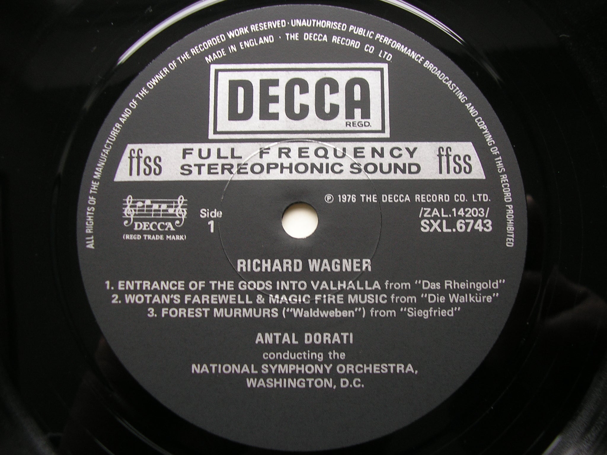 SXL 6743 WAGNER: ORCHESTRAL MUSIC from 'The Ring' DORATI / NSOWDC