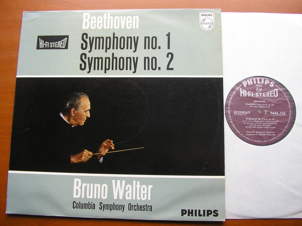 BEETHOVEN: SYMPHONIES Nos. 1 & 2    WALTER / COLUMBIA SYMPHONY    835 540 AY