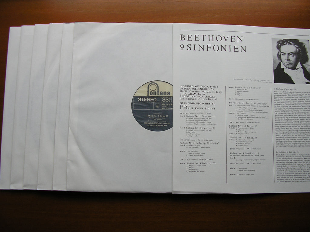 BEETHOVEN: THE NINE SYMPHONIES   KONWITSCHNY / LEIPZIG GEWANDHAUS  K71BA 600